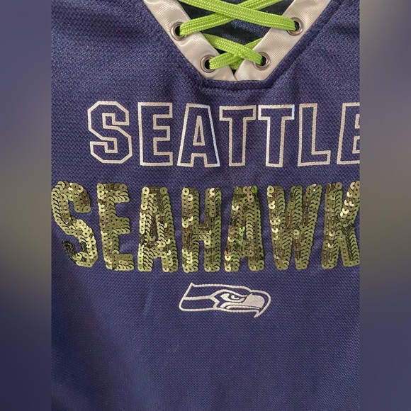 NFL Seahawks 1st & Fashion Collection Medium Sequin Jersey - Picture 3 of 4